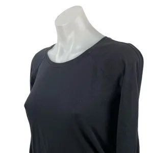 Lululemon Women's Black Long Sleeve Running Yoga Athletic T Shirt Tee Top Size 2 thumbnail 3