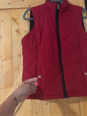 Lauren Ralph Lauren Red Quilted Zip-Up Vest Petite‎ Large PL⁠ thumbnail 3