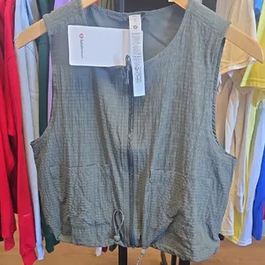 lululemon athletica Olive Zip-Up Crop Top thumbnail 1