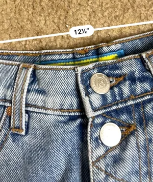 Paris Blue Original Button Fly High Rise Vintage Shorts thumbnail 4