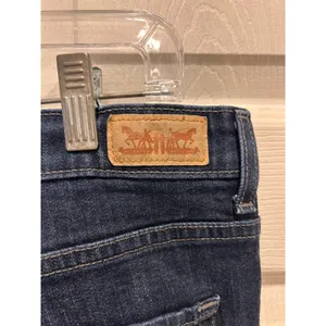 Levis Mid Rise Skinny Jeans Womens 16 Short Dark Wash Blue Denim Stretch thumbnail 6