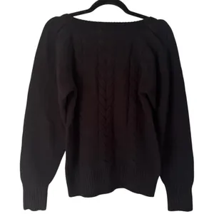 NWD Madewell V-Neck Pullover Sweater Merino Wool Size Small Black thumbnail 5