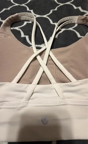 lululemon athletica Light Beige Crisscross Strappy Sports Bra thumbnail 3