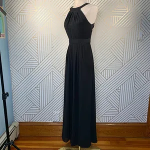 Spotlight‎ by Warehouse Black Chiffon Halter Gown thumbnail 6