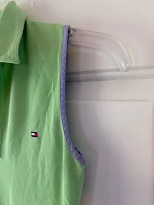 VTG Tommy Hilfiger Green Polo Dress S Preppy Tennis Yacht Club Resort Vacation thumbnail 5