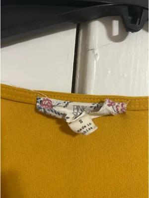 Pink Rose Yellow Dress thumbnail 2