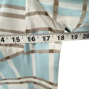 Pendleton Silk Blend Blazer Jacket 4 Blue Tan White Plaid Open Preppy‎ Summer thumbnail 8