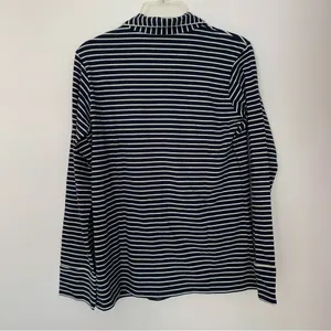 J. Crew Dreamiest Long-Sleeve PajamaT Top Striped Navy Blue thumbnail 4