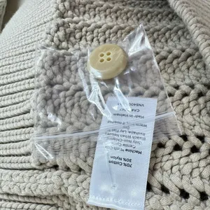 Haven New NWOT Cotton Cream Cable Knit Chunky Button Up Cardigan Sweater Size‎ M thumbnail 7