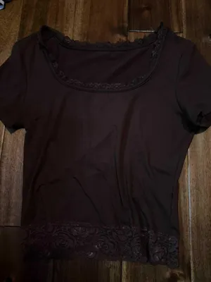 Shein Lace Top Brown thumbnail 1