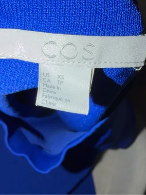COS Royal Blue Bell Sleeve Mini Dress thumbnail 8