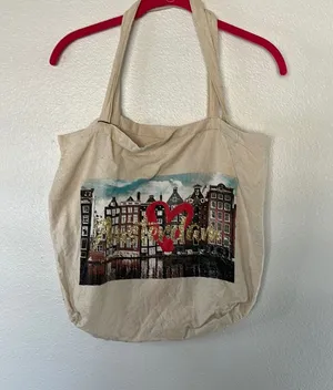 EUC Amsterdam Flitter Tote Bag Canvas thumbnail 1