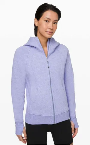 Lululemon Heathered Lavender Dusk Light Purple Cotton Scuba Hoodie size 6 thumbnail 1