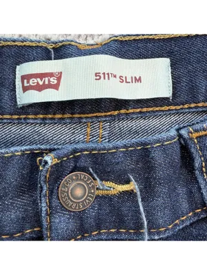 Levis 511 Women Slim Dark Wash Jeans 27x27 Low Rise Cropped Slim Fit Denim Pants thumbnail 6