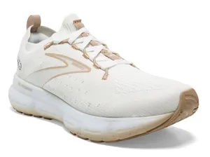 Brooks Glycerin StealthFit 20 Running Shoes – White/Khaki (Cream/Tan) thumbnail 1