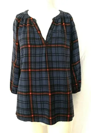 Skies are Blue Womens Popover Shirt Top‎ Blouse thumbnail 1
