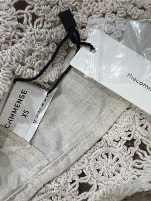 CoMMENSE Cotton Linen Lace Trim Two-Piece Pants Set Size XS NWT thumbnail 6