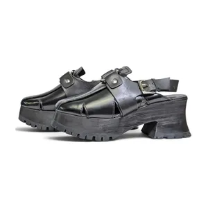 Free People Astoria Black Leather O Ring Harness Platform Clogs Sz 9.5 NWOB thumbnail 5