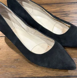 Calvin Klein Black Suede Pointed-Toe Pumps thumbnail 1