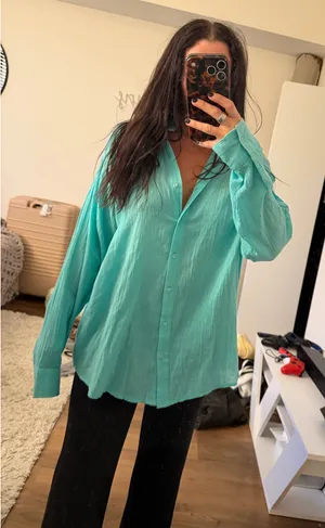 Elan Oversized Linen Button Down  thumbnail 2
