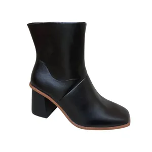 Time and Tru Ankle Boots Black Square Toe Block‎ Heel Women Size 9 thumbnail 2