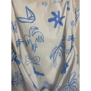 Selfie Leslie Indi Luxe Euro Trip Wrap Mini Dress in Nautical White Sz. L thumbnail 5