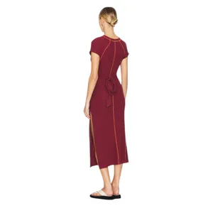 NWT Free People Sunni Tie Back Maxi Dress IN WILD GINGER Medium thumbnail 5