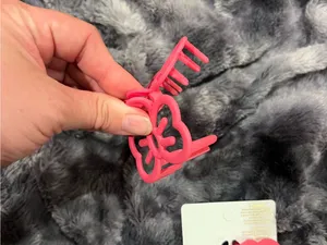 Pink Butterfly HK Hair Claw Clips - Set of 2 thumbnail 3