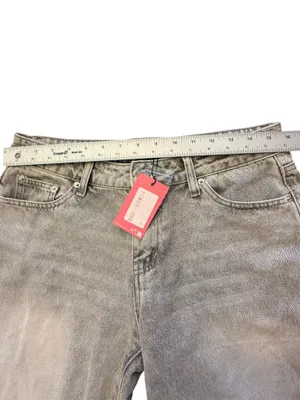 Edikted NWT Gray Washed Wide Leg Jeans Size Women’s Size M High Rise Y2K Baggy thumbnail 11