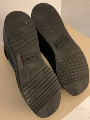 Steve Madden women Black leather platform Chelsea Boots US 10 thumbnail 10