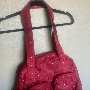Lug polka dot Red and white Bag‎ Lightweight packable Tote Bag thumbnail 4
