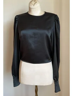 Aritzia Wilfred Besalu Open Back Satin Green Top Size Small thumbnail 3