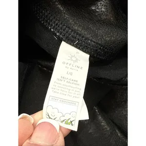 Offline Aerie High Rise Faux Leather Legging Black Preppy‎ Career City Sleek Lg thumbnail 9