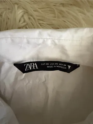 ZARA White Cropped Button-Down Shirt thumbnail 4