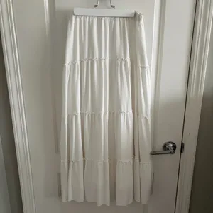 Brandy Melville White Tiered Maxi Skirt thumbnail 2