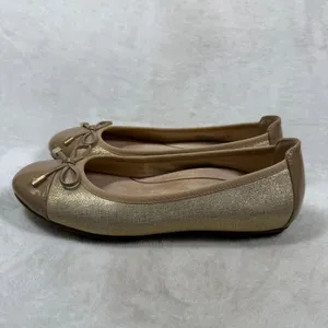 Vionic Minna Met Nude Gold Metallic Patent Leather Ballet Flats Womens 7.5 thumbnail 9