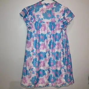 Michelle McDowell V-Neck Short Ruffle Sleeve Mini Dress Medium 780 thumbnail 8
