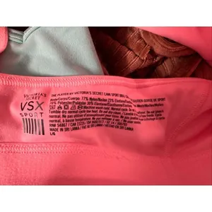 Victoria’s Secret VSX Sport Bra Pink L | Racerback Stretch Athletic Top thumbnail 4
