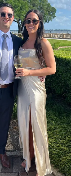 Gold Bridesmaid Dress Size 6 thumbnail 2