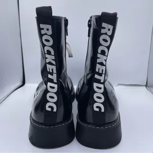 Rocket Dog lace-up combat moto boots Size 10 thumbnail 4