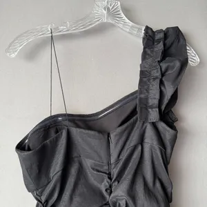 Hailey Logan Office Siren MobWife Ruched One Shoulder‎ Dress M Black thumbnail 7