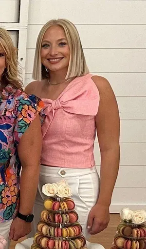 The Pants Store One Shoulder Pink Bow Top thumbnail 1