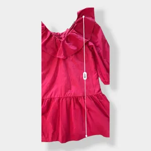 English Factory Long Sleeve V‎ Ruffled Mini in Berry Size S thumbnail 3