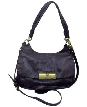 coach vintage rare brown leather cross body bag thumbnail 1