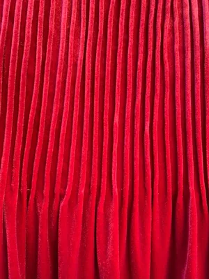 Lila Rose Bridesmaid Red Velvet Knee Length Pleated Front Dress 6 thumbnail 6