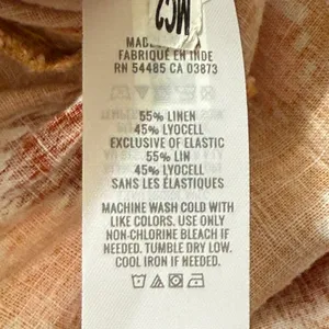 NWT Aerie Sz XS Linen Blend Halter‎ Maxi Dress Ikat Orange Pink Boho Braided thumbnail 11