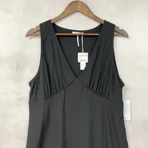 Stitchdrop Womens Empire Waist Maxi Dress Size XL Black Minimalist Clean Girl thumbnail 4