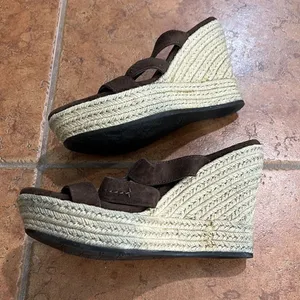 Ugg‎ Tawnie brown suede espadrille wedges size 9 thumbnail 8