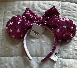 Disney Pink Sequin Minnie Mouse Ears Headband thumbnail 1