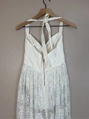 For Love & Lemons Sonnet Lace Maxi Dress White Small NEW $389 Bride Bridal thumbnail 10